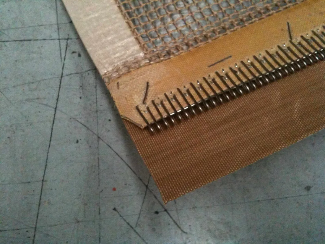 Empalme de banda con grapas